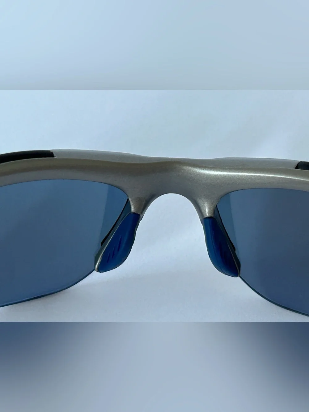 Harley-Davidson Silver Frame with Blue Mirrored Wrap Sunglasses